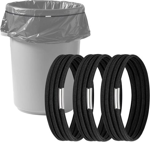 Garbage Can Rubber Bands, Heavy-Duty Garbage Bag Holder for 32-55 Gallon Bins, Large Trash Can Rubber Bands with High Elasticity, Band to Hold Trash Bags in Place, Set of 3 in Black, Blue, Green in Saudi Arabia
