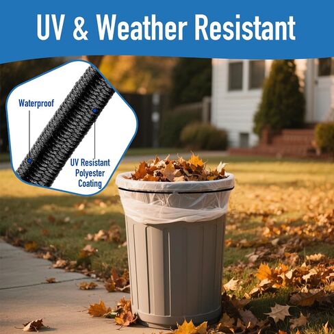 Garbage Can Rubber Bands, Heavy-Duty Garbage Bag Holder for 32-55 Gallon Bins, Large Trash Can Rubber Bands with High Elasticity, Band to Hold Trash Bags in Place, Set of 3 in Black, Blue, Green in Saudi Arabia
