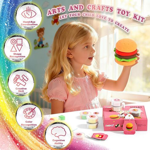 Air Dry Clay Kit - Cake Themed, Modeling Clay for Kids, DIY Model Magic Clay with Sculpting Tools and Tutorials, 12 Boxes Molding Clay, Ultra Light, Soft & Non-Sticky, Arts and Crafts Gift for Kids in Saudi Arabia