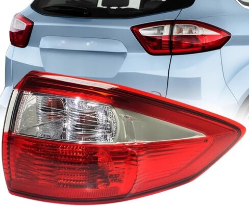 مجموعة Tail Light Assembly متوافقة مع Ford C-Max 2013 2014 2015 2016 America North America Building/Driver مع الجانب الخارجي مع لمبة الهالوجين CAPA معتمدة FO2804112 in Kuwait