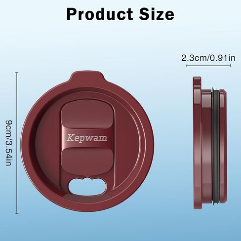 Spill-Resistant Sliding Lid for Self Heating Coffee Mug – Fits Kepwam T1, T2 & T2 Plus – Easy to Use & Clean in Kuwait