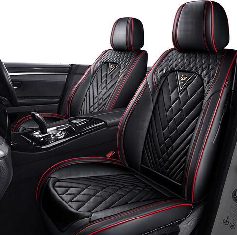 Car Seat Covers for Mercedes-Benz Sprinter 2010-2016,Compatible Airbag,Non-Slip,Durable Seat Cover,All Season Sports Fashion Leather Seat Cover(2 Seats, Black) in Kuwait