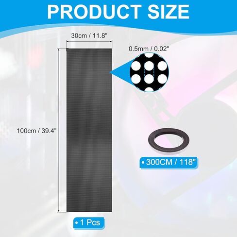 PATIKIL PC Fan Dust Mesh 39.4"x19.7" 0.12" Hole, 1 Set PVC Computer Cooler Dust Filter PC Case Cover Grills with Magnetic Strip for Computer Cooler Fan Case Dustproof, White in Kuwait