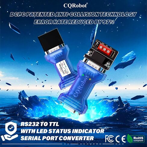 Passive RS-232 to RS-485 Serial Port Conversion Adapter with Status Indicator, Bidirectional Transmission, 15kV ESD and 600W Surge Transient Voltage Suppression Protect, Supports 32 Nodes. in Kuwait