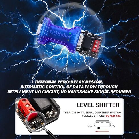 Passive RS-232 to RS-485 Serial Port Conversion Adapter with Status Indicator, Bidirectional Transmission, 15kV ESD and 600W Surge Transient Voltage Suppression Protect, Supports 32 Nodes. in Kuwait