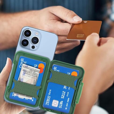 بالنسبة إلى حامل بطاقة Magsafe Wallet ، مغناطيسي قابل للفصل لـ iPhone 16 Pro Max/15 Plus/14/13/20 ، محفظة الهاتف للرجال والنساء الأسود in Saudi Arabia