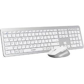 seenda Bluetooth Keyboard and Mouse, Wireless Keyboard Mouse Combo 2.4G+Dual Bluetooth Multi-Device Connection Full Size Ultra-Slim Keyboard with Number Pad for Windows/Mac, Black in Kuwait