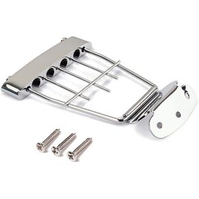 Healifty Guitar Tailpiece 4 String Chrome Plated Guitar Tailpiece Bridge Bass Parts Sturdy and Easy to Install in Kuwait