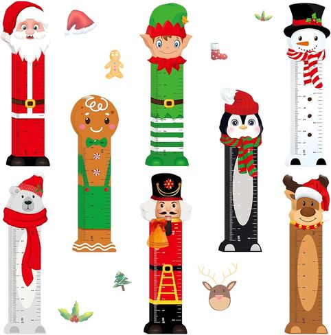 Dianelhall 160 PCS عيد الميلاد الحكام للأطفال البلاستيك Merry Book Book Page Clip Xmas Gift Giftmark for Xmas Holiday Kid Student Gifts Supplies (Gingerbread Man) in Saudi Arabia