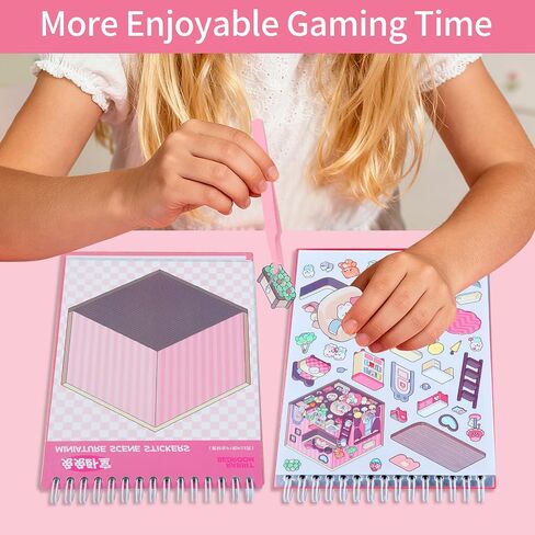 20 مجموعات Tresponser Therapy DIY 3D Mini Scene Book: 1000+ ملصقات قابلة للإزالة متميزة لإغاثة القلق ، أنشطة تخفيف الإجهاد القابلة لإعادة استخدام القصاصات القابلة لإعادة الاستخدام للبالغين والمراهقين in Saudi Arabia