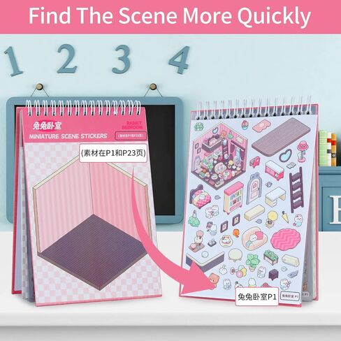 20 مجموعات Tresponser Therapy DIY 3D Mini Scene Book: 1000+ ملصقات قابلة للإزالة متميزة لإغاثة القلق ، أنشطة تخفيف الإجهاد القابلة لإعادة استخدام القصاصات القابلة لإعادة الاستخدام للبالغين والمراهقين in Saudi Arabia