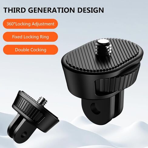 VRIG 1/4 "MATTER TRUPOD ADAPTER FOR GO PRO ، قاعدة ضيقة خفيفة الوزن ، 1/4-20 ثقب المسمار ، حامل الكاميرا ترايبود متوافق مع البطل 13 12 11 10 9 8 7 6 5 4 3 2 ، DJI OSMO ، Insta 360 in Kuwait
