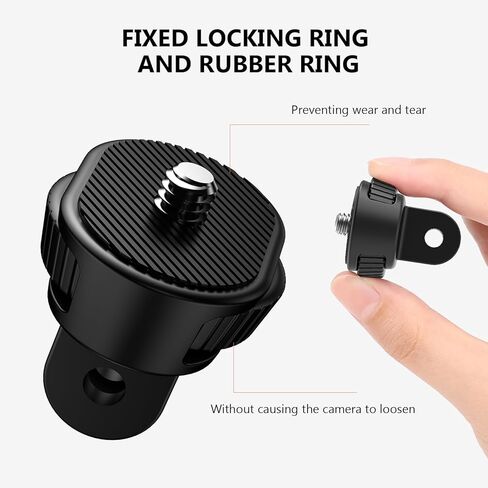 VRIG 1/4 "MATTER TRUPOD ADAPTER FOR GO PRO ، قاعدة ضيقة خفيفة الوزن ، 1/4-20 ثقب المسمار ، حامل الكاميرا ترايبود متوافق مع البطل 13 12 11 10 9 8 7 6 5 4 3 2 ، DJI OSMO ، Insta 360 in Kuwait