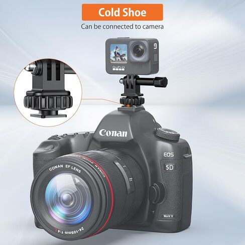 VRIG 1/4 "MATTER TRUPOD ADAPTER FOR GO PRO ، قاعدة ضيقة خفيفة الوزن ، 1/4-20 ثقب المسمار ، حامل الكاميرا ترايبود متوافق مع البطل 13 12 11 10 9 8 7 6 5 4 3 2 ، DJI OSMO ، Insta 360 in Kuwait