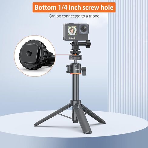VRIG 1/4 "MATTER TRUPOD ADAPTER FOR GO PRO ، قاعدة ضيقة خفيفة الوزن ، 1/4-20 ثقب المسمار ، حامل الكاميرا ترايبود متوافق مع البطل 13 12 11 10 9 8 7 6 5 4 3 2 ، DJI OSMO ، Insta 360 in Kuwait