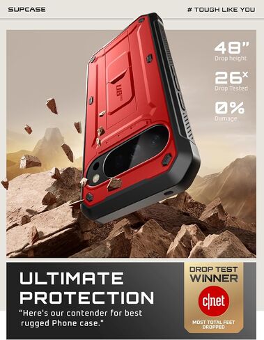 Supcase لـ Google Pixel 10 Pro Case with Screen Protector (Unicorn Beetle Pro) ، [Stand-in Stand & Belt-Clip] in Saudi Arabia
