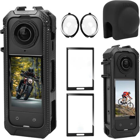 مجموعة حماية 5 في 1 ، متوافقة مع insta360 x5 الكاميرا حالة الحماية المعدنية/selfie tripod mount/silicone arnes protector/camera camera mount fro insta 360 x5 ملحقات in Kuwait