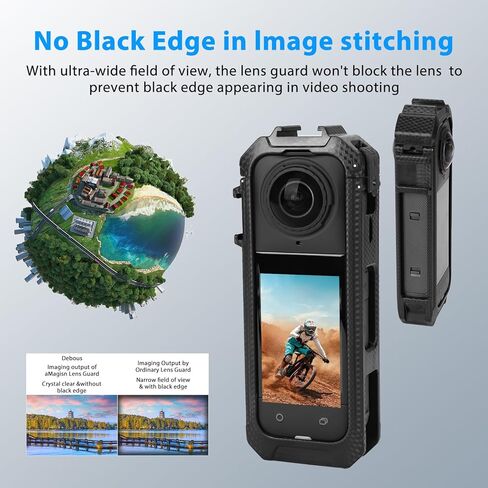 مجموعة حماية 5 في 1 ، متوافقة مع insta360 x5 الكاميرا حالة الحماية المعدنية/selfie tripod mount/silicone arnes protector/camera camera mount fro insta 360 x5 ملحقات in Kuwait