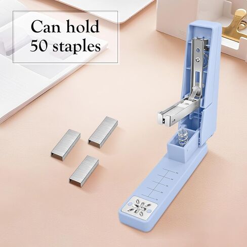 Swing -Arm دوار ستابلر - سعة 20 ورقة ، 360 درجة تدوير دباسة المكتب مع 100 مادة دباسة - دباسة مكتب غير انزلاق ، أخضر in Kuwait