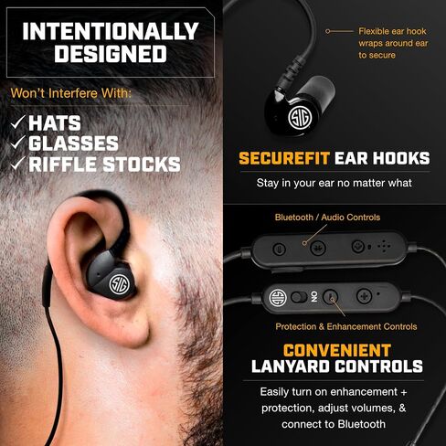 AXIL x SIG SAUER TRACKR Passive Earmuffs - Compact Foldable Noise Isolation 28 SNR / 22 NRR Passive Hearing Protection Tactical Headmuffs For Shooting Range in Kuwait