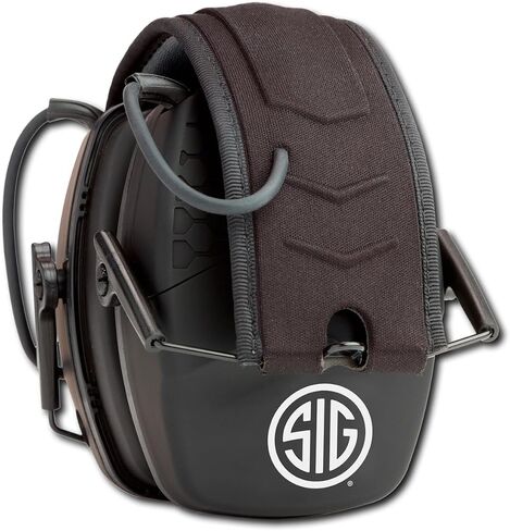 AXIL x SIG SAUER TRACKR Passive Earmuffs - Compact Foldable Noise Isolation 28 SNR / 22 NRR Passive Hearing Protection Tactical Headmuffs For Shooting Range in Kuwait