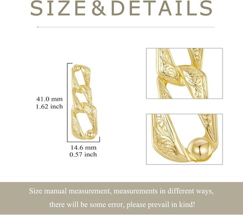 14k Gold Stud Earrings for Women Hypoallergenic Women’s Geometric Link Drop Stud Earrings Jewelry Gifts for Womens Mom Her in Saudi Arabia
