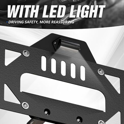 لـ Wrangler JK TJ LJ YJ إطار ترخيص الإطارات الإطارات الإطارات مع ضوء LED متوافق مع 1987-2018 Jeep Wrangler JK JKU TJ in Kuwait