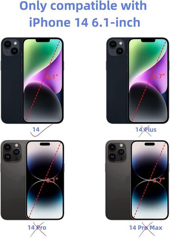 14 Back Glass Replacement for iPhone 14 Back Glass (6.1 Inches) with Pre-Installed Plate + Camera Frame + Lens + Reparing Tools (Midnight Black) in Kuwait