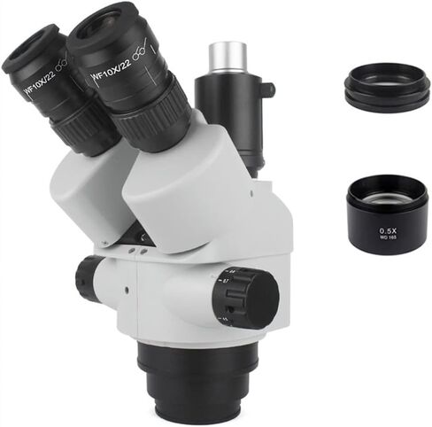 Microscope Kit 7x-45x 3.5x-90x Simul-Focal Microscial Microscope Zoom Microscope Head 0.5x 2.0x Camera Camera C-Mount Camero in Saudi Arabia
