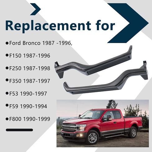 مقبض الباب المعدني الداخلي مقبض السائق الأيسر الأمامي المتوافق مع فورد برونكو F150 F250 F350 F53 F59 F800 1987-1996 2PCS 77177 77178 E7TZ-1522601-A E7TZ-1522600-A SILVER in Saudi Arabia