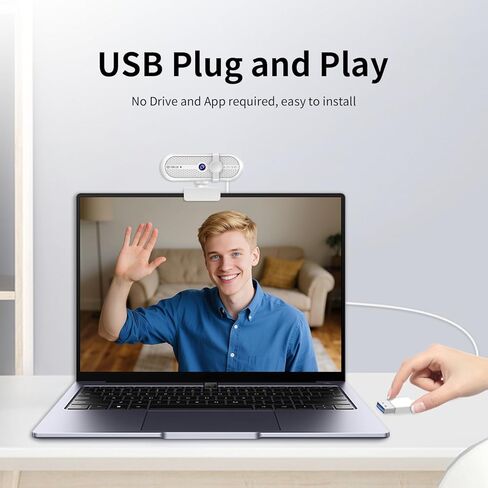 TOALLIN 4K Webcam with Ring Light, Remote Control, PDAF Auto-Focus, 1/2.5" Sensor & 12MP, Built-in Dual Mics, 5X Digital Zoom and Image Mirroring, Web Camera for Live-Streaming/Meeting/Video Calls in Kuwait