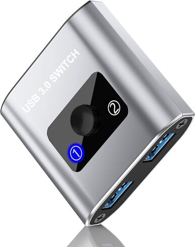 USB 3.0 Switch Selector. Bi-Directional 1 in 2 Out/ 2 in 1 Out, Share USB Devices Between 2 Computers for Printer, Keyboard, Scanner, Mouse. Compatible with Mac/Win/Linux in Kuwait