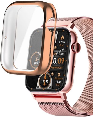 شاهد الحالات المتوافقة مع Trendia TG09 1.83 "Watch Smart ، حالة TPU مع واقي الشاشة ، حماية الجسم وشاشة ، أسود in Saudi Arabia