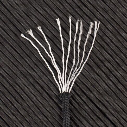 Paracord 550 LB ، 7 Strand Type III Paracord Rope 100ft 4mm ، nylon parachute cord للتخييم ، الأسود in Kuwait