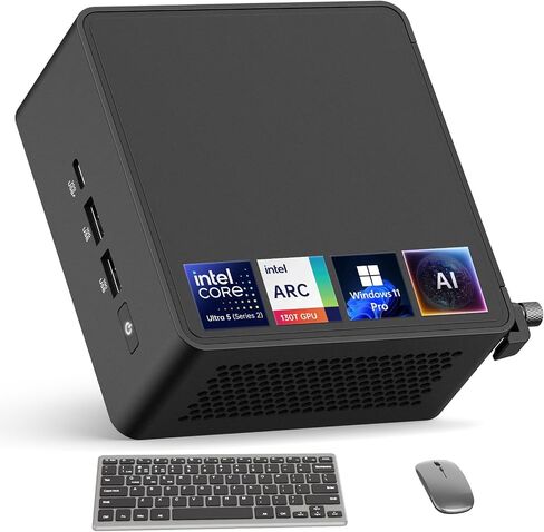 ASUS NUC 15 Pro Mini Computers, Intel Series 2 Ultra 5 225H (14C/14T, Up to 4.9GHz), Small PC 16GB DDR5 RAM, 512GB PCIe SSD, Win 11 Pro, Intel Arc 130T GPU, Thunderbolt 4, WiFi 7, 8K HDR, VESA Mount in Kuwait