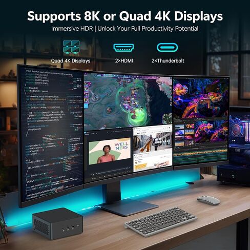 ASUS NUC 15 Pro AI Mini PC ، Intel Series 2 Ultra 5 225H (14C/14T ، حتى 4.9 جيجا هرتز) ، Mini Computers 16GB DDR5 RAM ، 1TB PCIE SSD ، WIN 11 Pro ، Intel ARC 130T GPU ، Thunderbolt 4 ، WIFI 7 ، 8K HDR ، VESA MOUNT in Saudi Arabia