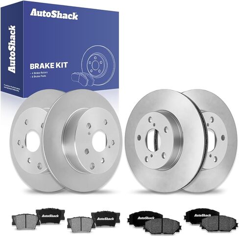 دوارات الفرامل Autoshack مع وسادات الفرامل الأمامية والخلفية دوار الفرامل والوحدة البديل للوحد لعام 2006-2018 تويوتا RAV4 2010-2012 لكزس HS250H 2.4L 2.5L 4WD AWD FWD SCD121241455 in Saudi Arabia