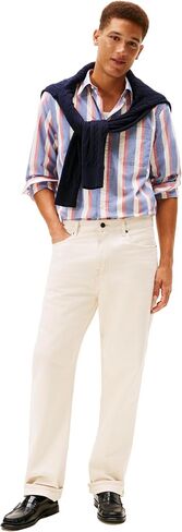 Tommy Hilfiger Long Sleeve Oxford Fit العادي ، زر الرجال أسفل القمصان ، المتوفرة أيضًا بشكل كبير وطويل القامة in Saudi Arabia