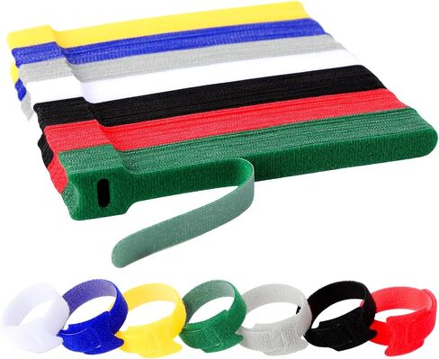 70 PCS 6 بوصة علاقات الكبلات إدارة الكابلات القابلة لإعادة الاستخدام منظم الكابلات القابلة للتعديل ، وأشرطة الكابلات ، ولفائف الحبل وأشرطة حلقة الخطاف للكمبيوتر ، والألعاب ، والأسلاك ، والمكتب المكتبي الأساسية in Kuwait