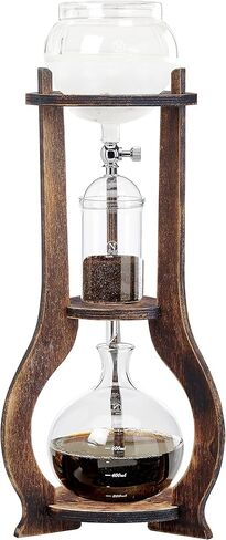 Nispira Iced Coffee Cold Brew Drip Tower Coffee Maker Wooden, 6-8 cup in Saudi Arabia