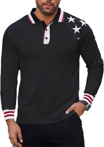 Mens American Flag Patriotic Polo Shirts in Saudi Arabia