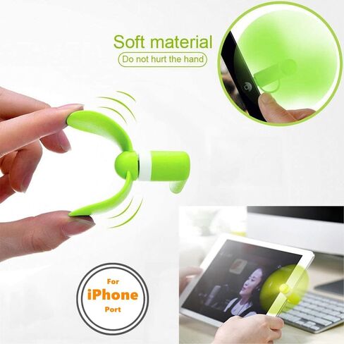 Cell Phone Fan for iPhone, Compatible for iPhone 4/5/6/6S/7/8 Plus, X, XS Max, XR, 11/12/13/14 Mini Plus Pro Max SE 2/3, Not Compatible for iPhone 15/16 and Latest Series in Kuwait