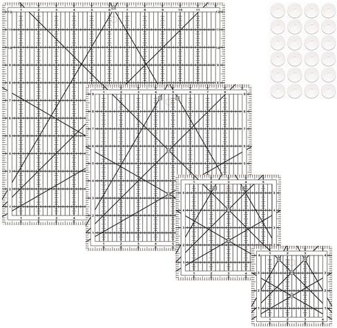 حكام خياطة اللحف ، 3pcs الحكام مربع خياطة اللحف (2.5 "، 3.5" ، 5 ") ، مربعات اللحف ، حكام مربعة للخياطة in Kuwait