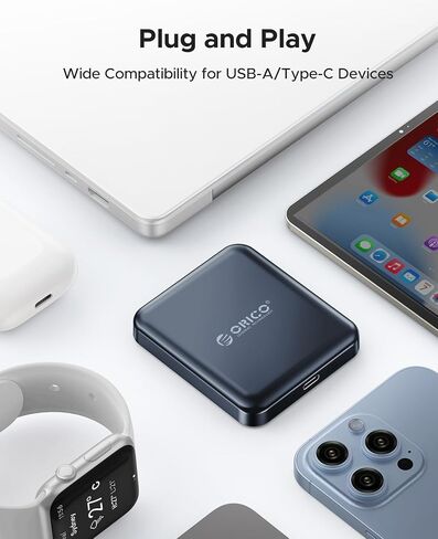 ORICO 1TB MAGSAFE SSD SSD ، 4K PRORES HDR Record and Store ، USB3.1 (1000MB/S) ، USB3.2 GEN2*2 (2000MB/S) ، محرك الحالة الصلبة المحمولة ، متوافق مع الهاتف الذكي USB -C (iPhone15/16 فقط) - A20Plus in Saudi Arabia