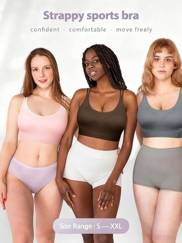 حمالة صدر رياضية للنساء من Strappy وظهر متقاطع للجري واللياقة البدنية وحمالات صدر مبطنة قابلة للإزالة للتمرين واليوجا in Kuwait