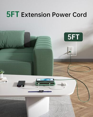 135W USB C Charging Station, 7-in-1 Magnetic Wireless USB Charger Station with PD 45 Fast Charging & 10W Wireless Charger for Phone 13 12 iPad Samsung Laptop and More in Saudi Arabia