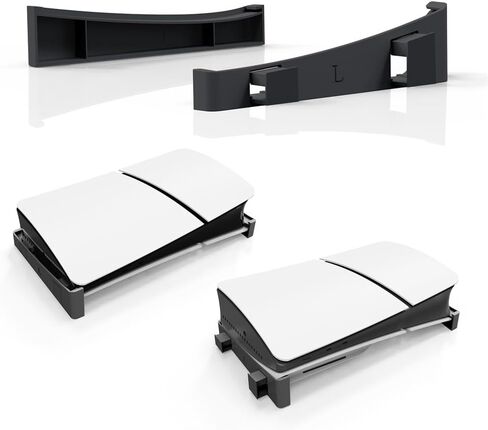 حامل أفقي للحصول على وحدة تحكم PS5 Slim جديدة ، وملحقات حامل الأساس لقرص PS5-SPLIM و Digital Edition Bracket (White) in Kuwait