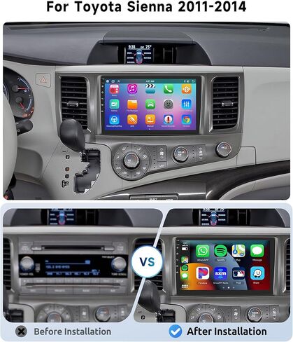 4 CORE+64G Android 13 Car Stereo لتويوتا سيينا 2011-2014 مع Carplay Android Auto ، 9 بوصات ، دعم راديو GPS/WiFi/Bluetooth/SWC+النسخ الاحتياطي in Saudi Arabia