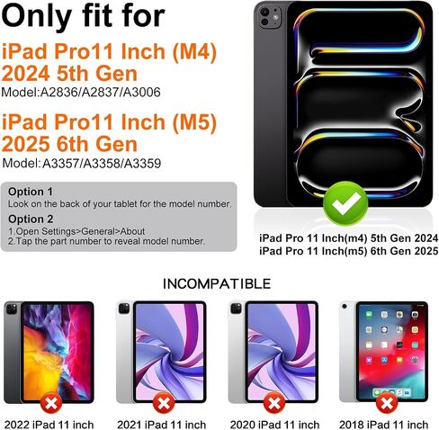 Case for iPad Pro 11 بوصة 2024 GEN 5th ، علبة قرص متعددة الزاوية ، مقبض سريع للانفصال ، حامل قلم رصاص ، دعم نوم/Wake ، 35 درجة/75 درجة قابلة للطي ، تصميم مجوف (أزرق) in Kuwait