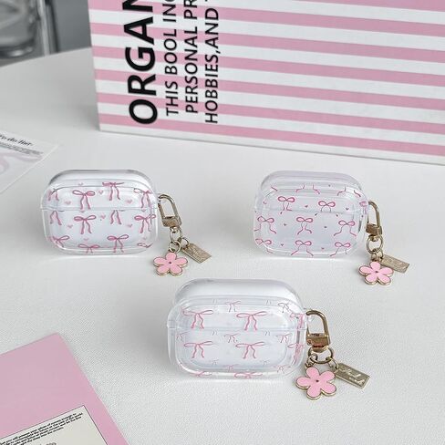 بالنسبة إلى AirPods لطيف 4 CASE واضحة ، ناعمة TPU هواء هواء ، والجيل الرابع من الجيل الرابع غلاف الواقي للبشرة البشرة فتاة مع سلسلة مفاتيح الأزهار ل Apple iPod 4th Gen Case - Pink in Kuwait